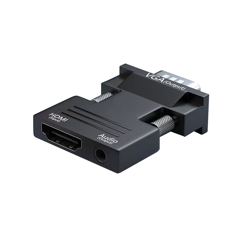 HDMI female to VGA male adapter converter with audio port computer laptop connection monitor projector 5