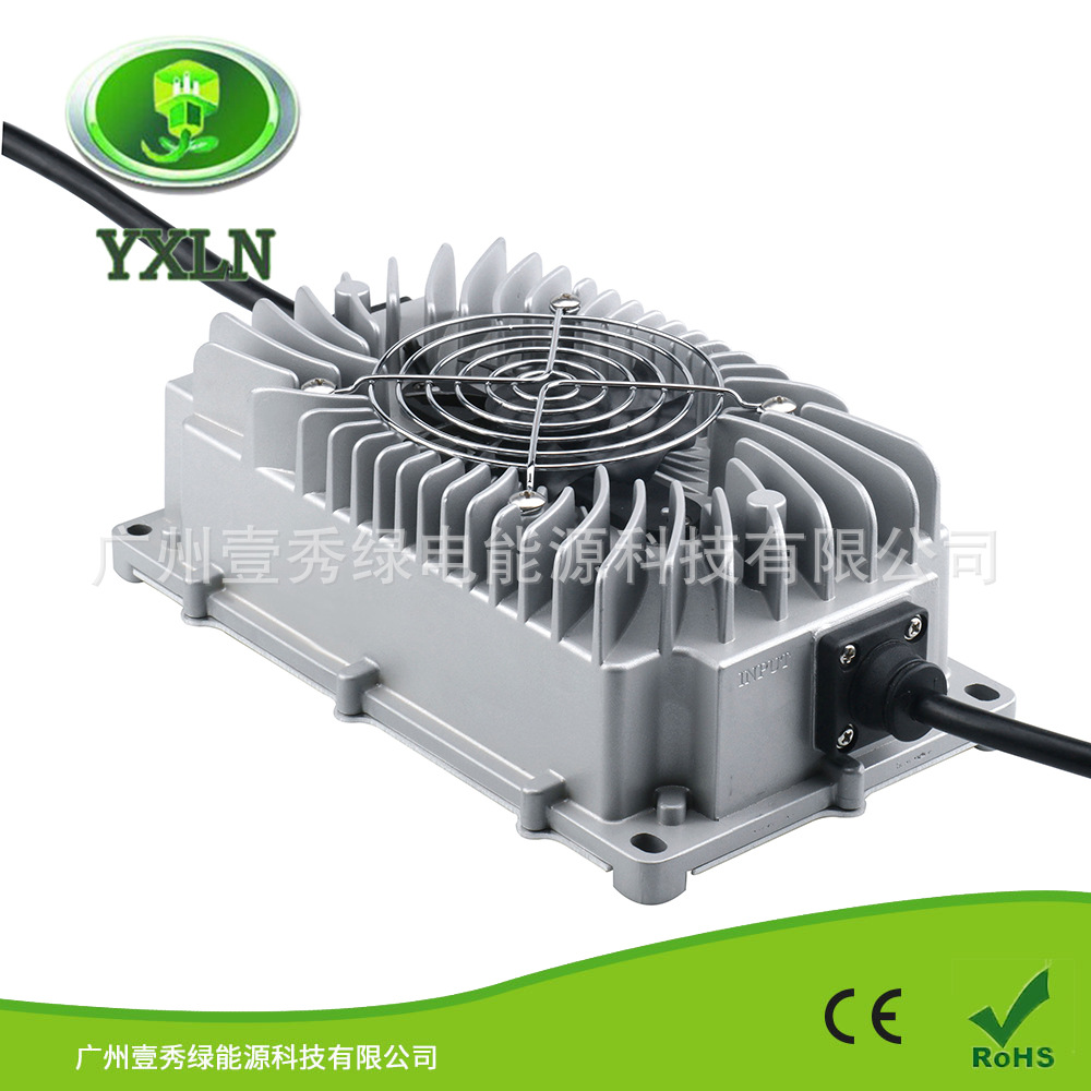 IP67防水48V10A充电器58.4V 54.6V 48V 磷酸铁锂锂电铅酸充电器