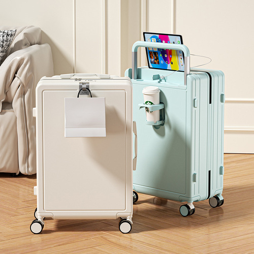 Wide Handle Luggage for Women, High-End and Multifunctional 20-inch Check-in Suitcase, 24-inch Password Box Travel Luggage for Men, Large Capacity