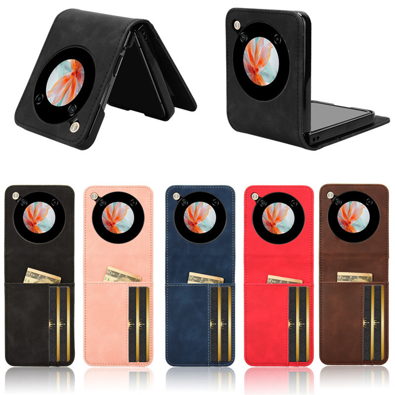 Suitable for Zte Libero Flip2 Protective Case, Nubia Flip3 Phone Leather Case, Semi-Detachable Card Holder Suitable for Zte Libero Flip2 Protective Case, Nubia Flip3 Phone Leather Case, Semi-Detachable Card Holder