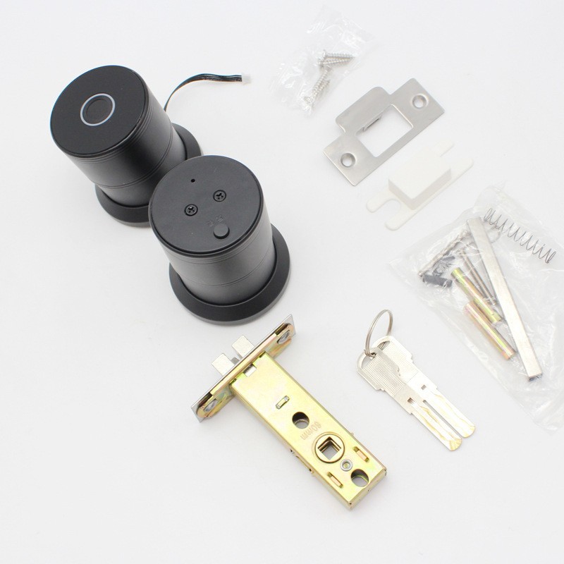 Cerradura de huellas dactilares de puerta de madera interior personalizada lengua única cerradura electrónica inteligente reemplazo de cerradura esférica cerradura de huellas dactilares de puerta doméstica