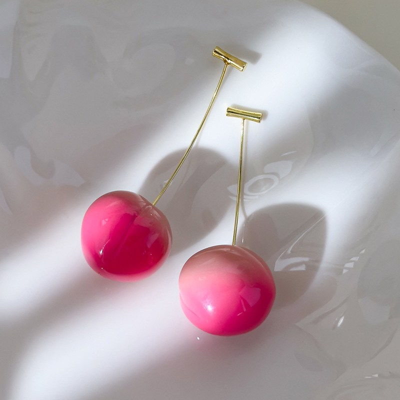 Juicy Peach Fruit Earrings New Temperament