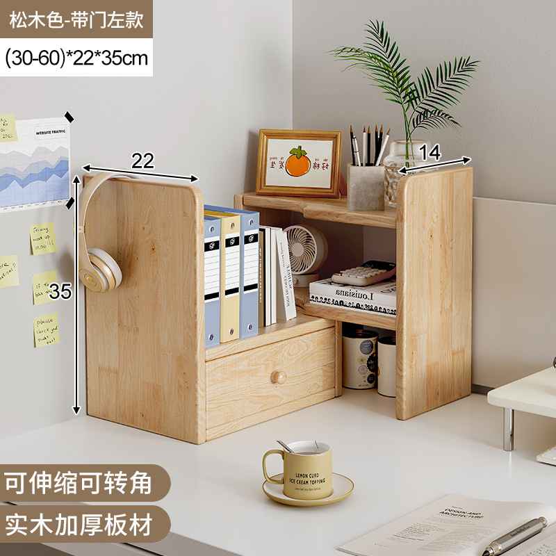 escritorio de madera sólida estante de almacenamiento escritorio de escritorio simple multicapa escritorio de escritorio