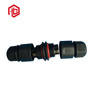 Factory supply L-type large straight-through pressure line lock screw street lamp plug LED high-power IP68 waterproof connector