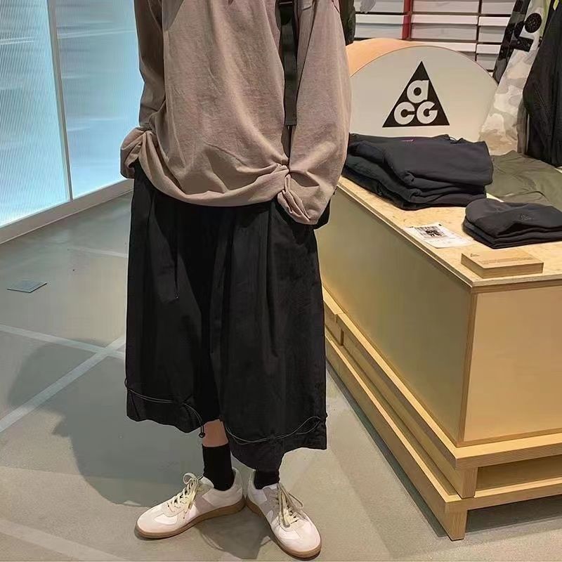 Pantalones cargo casuales de cintura alta para mujer, nuevo estilo de otoño, estilo retro americano, largos hasta el suelo, pantalones anchos de pierna recta que estilizan.