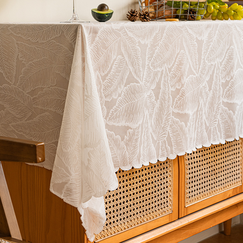 Pequeña toalla de mesa de encaje fresco de color sólido sensación de toalla de cubierta de armario de boda al aire libre a prueba de polvo mesa de postres toalla de mesa