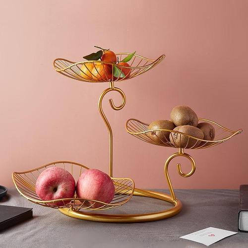 Fruit Plate Living Room Coffee Table Influencer Home Use Fruit Bowl New Model Fruit Plate Candy Blue Fashion Nordic Multi-layer Snack Plate