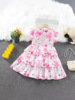 Summer dress, skirt, children's summer clothing, children's clothing, suitable for import, flowered