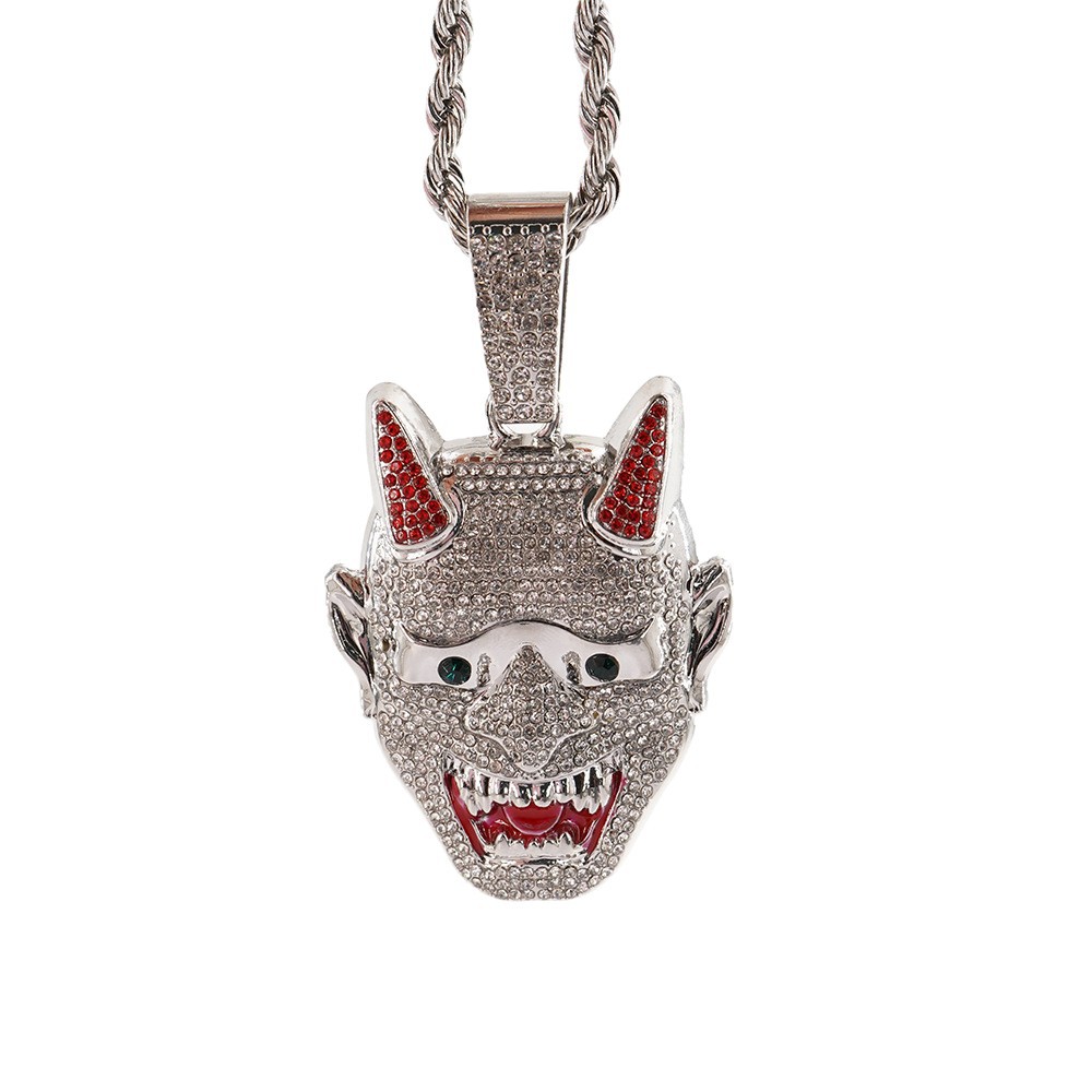 Hip Hop transfronterizo nuevo colgante de cráneo fantasma japonés Hiphop moda moda para hombres joyería collar al por mayor