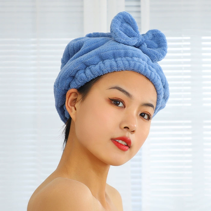 Cotton quick dry hair towel, increased thickness
