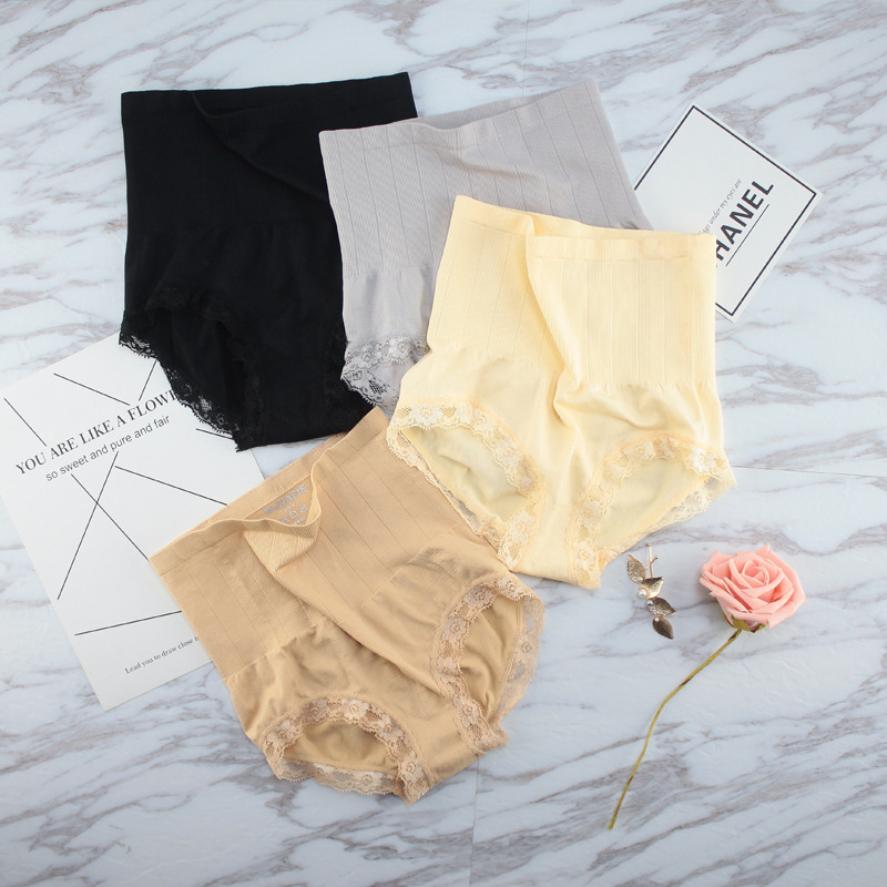 High waist lace edge belly shaping briefs postpartum body shaping hip lifting tight waist shaping underwear High waist lace edge belly shaping briefs postpartum body shaping hip lifting tight waist shaping underwear