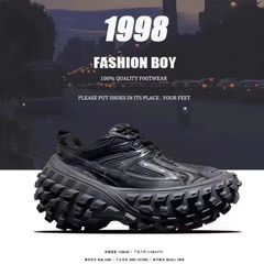 ファッションパリタイヤシューズメンズシューズ2025ホットスタイルインターネットセレブ厚底カジュアルシューズドリアンソールお父さん靴