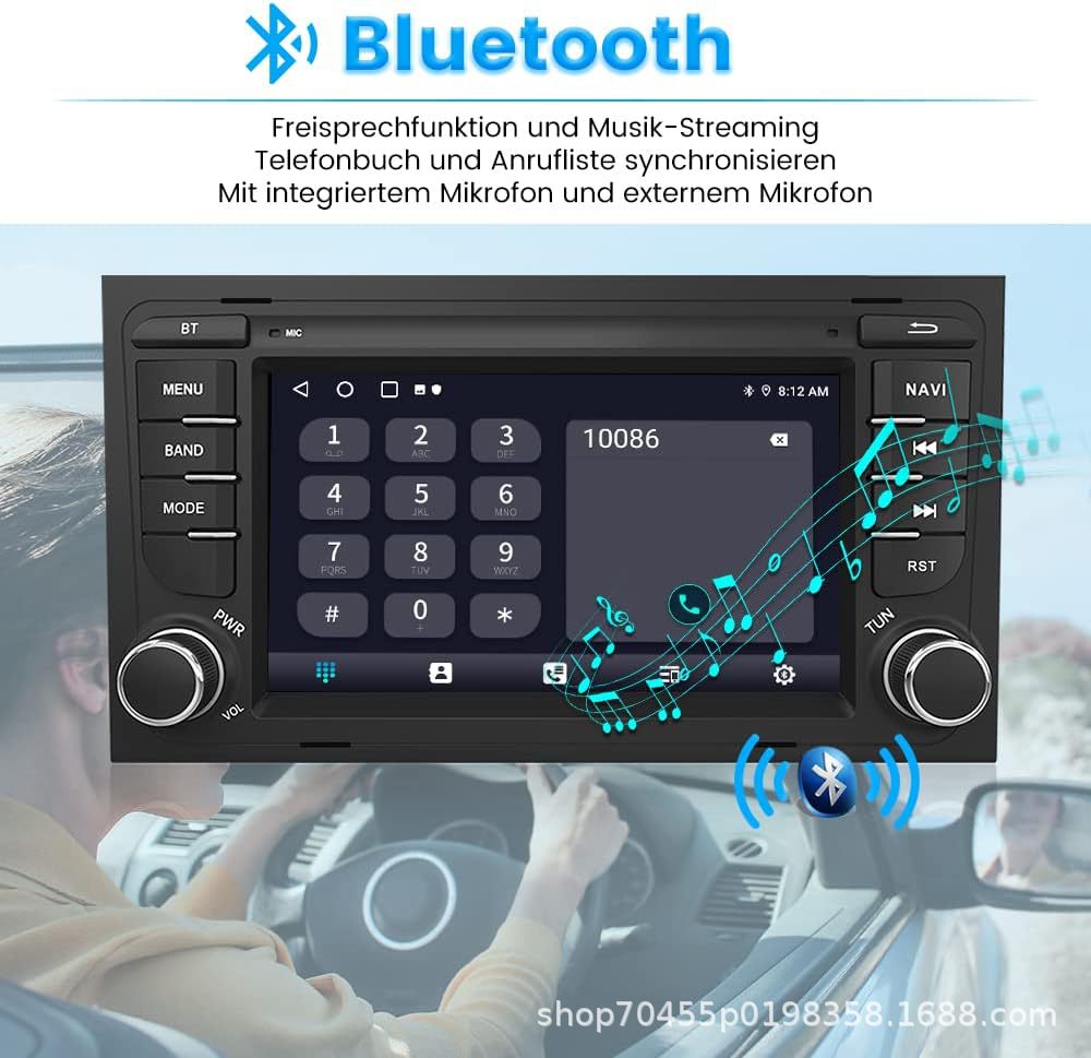 7 inch 9 inch is suitable for Audi A4 car Android central control large screen GPS navigator reversing image all-in-one machine