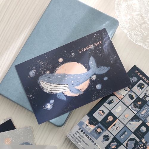 Early foam postcards, calligraphy and painting series, creative ins style hand-painted flower handbook greeting cards, 30 pieces