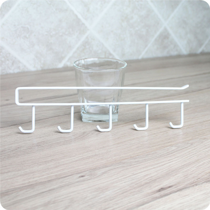 免钉免打孔倒挂钩子 日式简约厨具挂钩架 橱柜隔板挂钩厨房置物架