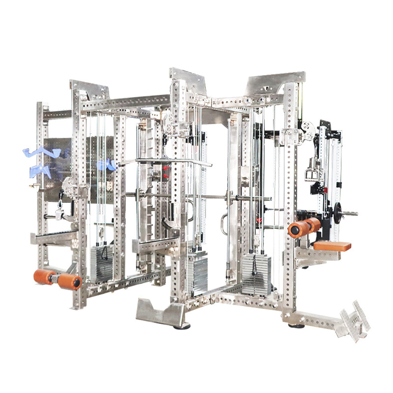 Equipo de entrenamiento integral de fuerza comercial conjunto de entrenamiento multifuncional de gimnasio cuclillas pórtico de fuerza