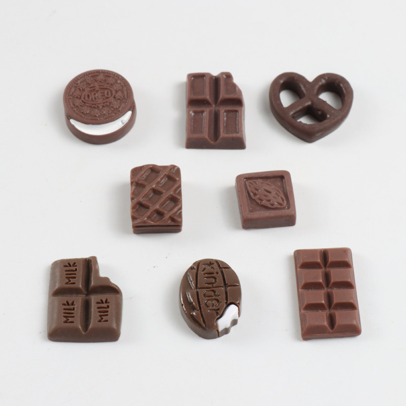 樹脂シミュレーションコーヒー色チョコレート diy 冷蔵庫マグネットウォーターカップステッカーキーホルダーヘアピンマイクロ風景装飾装飾品|undefined