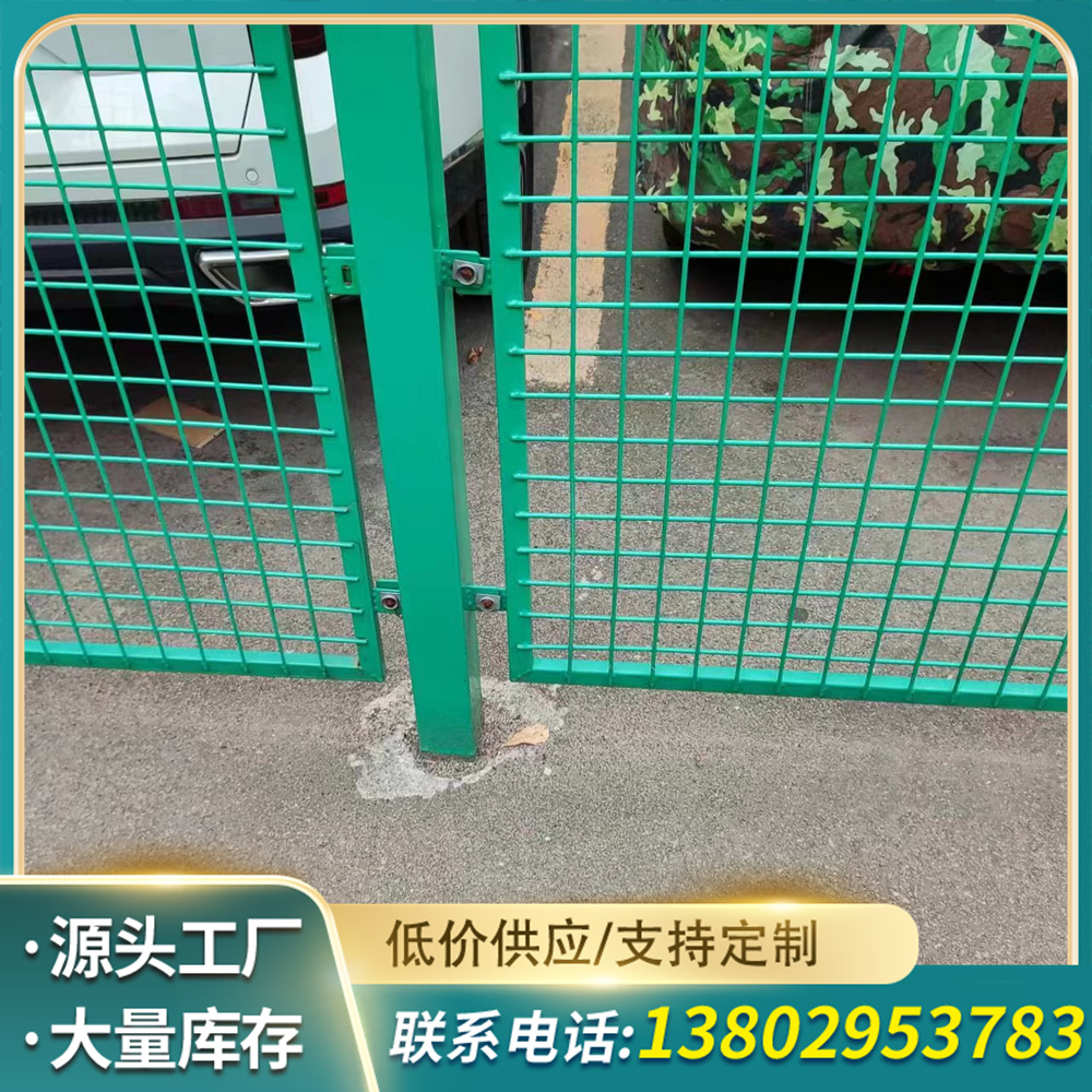 浸塑草绿框架护栏网河道湖边防护围栏车间隔离栅栏钢丝公路护栏网