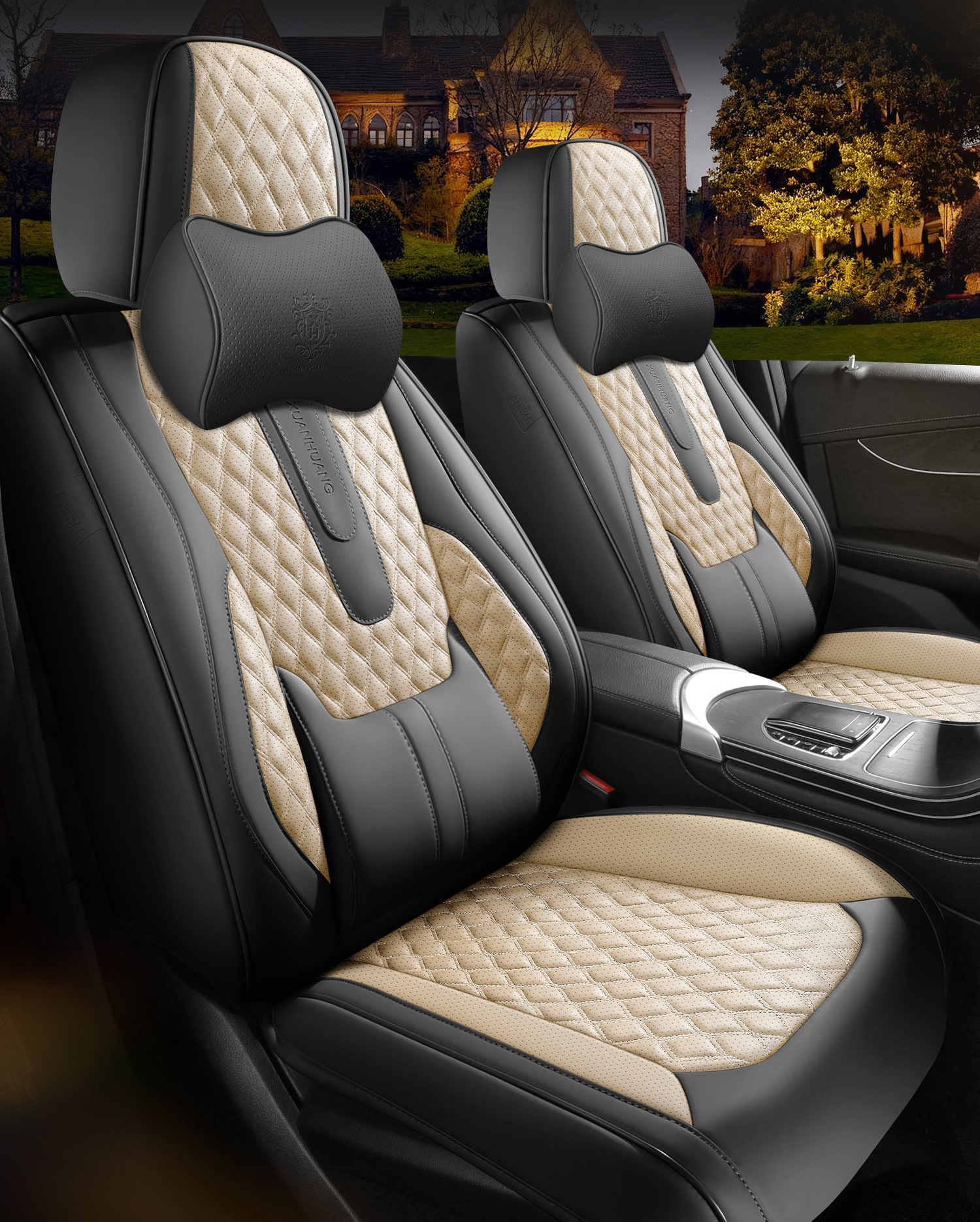 New Foreign Trade Car Seat Cushions, Full Leather, Full Coverage, Universal for All Seasons, Five-Seater Car Seat Cushions, Factory Wholesale