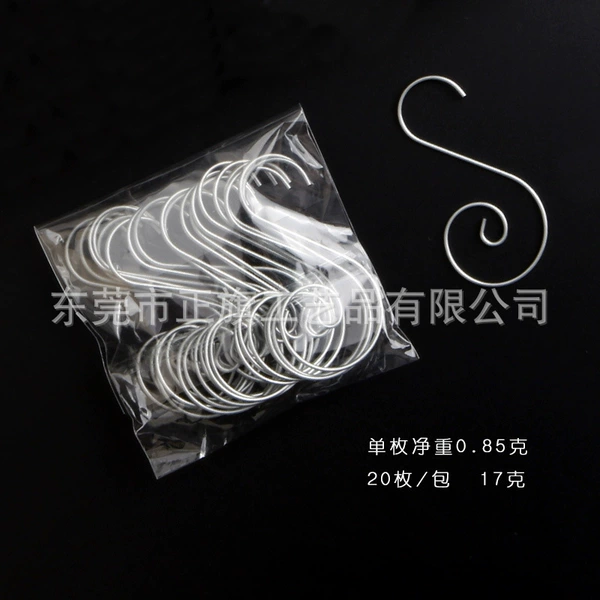 1.0*50mm silver flower hooks 20 pieces/pack