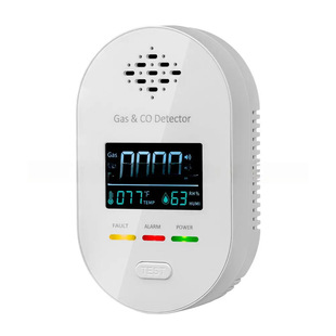 Three-In-One Alarm Home Outdoor Rv Plug-In High-Definition Lcd Screen Carbon Monoxide Temperature and Humidity Detector