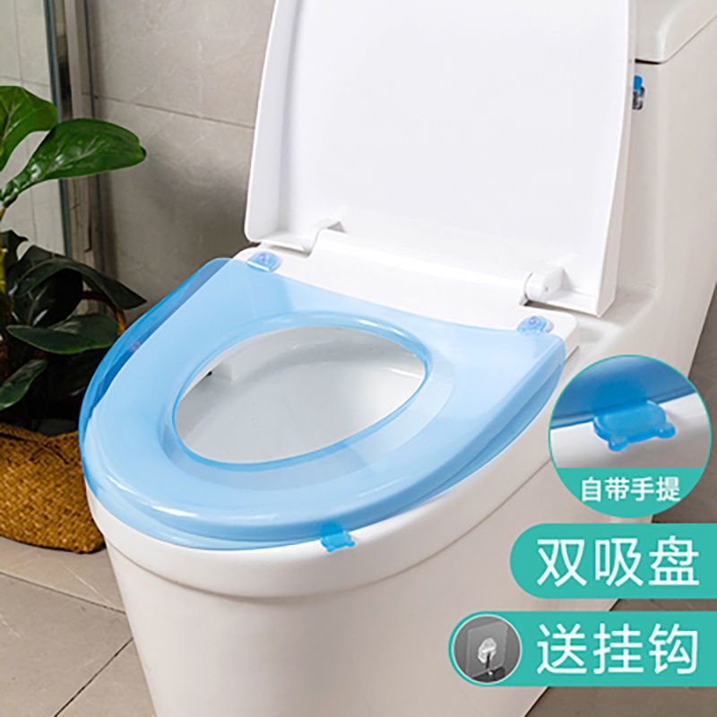 Cojín de inodoro, cubierta de inodoro universal para inodoro doméstico, impermeable, limpiable y lavable, cubierta de inodoro conveniente para cuatro estaciones