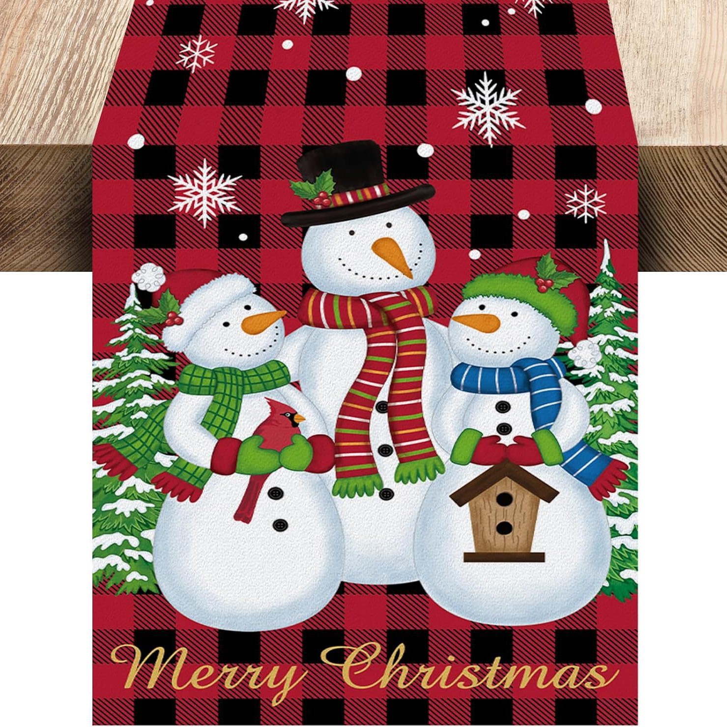 Transfronterizo 2024 Amazon nuevo muñeco de nieve de Navidad Santa linas bandejas de mesa bandejas de mesa de comedor de té