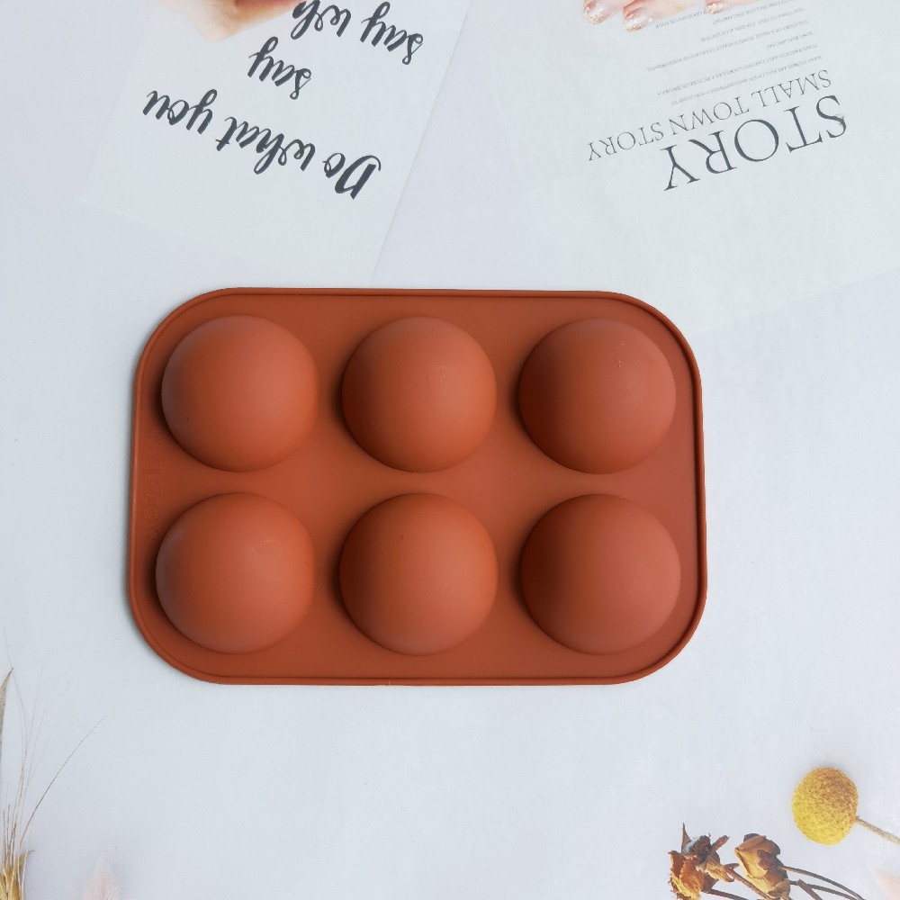 6 pequeñas semicirculares 431 molde de silicona para pastel de chocolate molde de pan herramientas de horneado