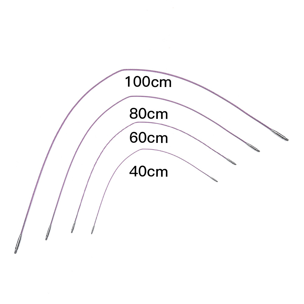 NISMY herramientas de tejido transfronterizas de alúmina aguja de suéter color blanco bicolor aguja de anillo desmontable un conjunto de 12 pagos