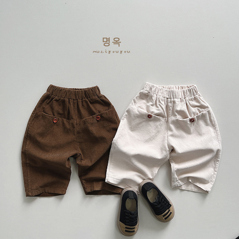Pantalones Casuales de Pana para Niños con Cintura Elástica image 1
