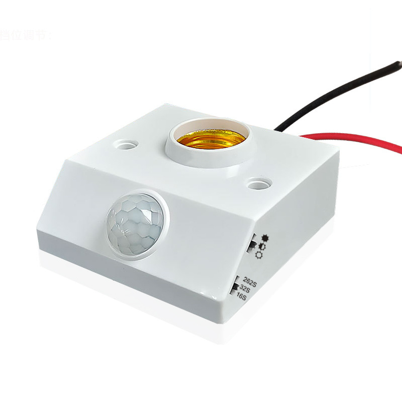 Lámpara inteligente de control remoto e27 conector de conector de tornillo inducción del cuerpo humano interruptor de control inalámbrico base de luz inducción radar image 8