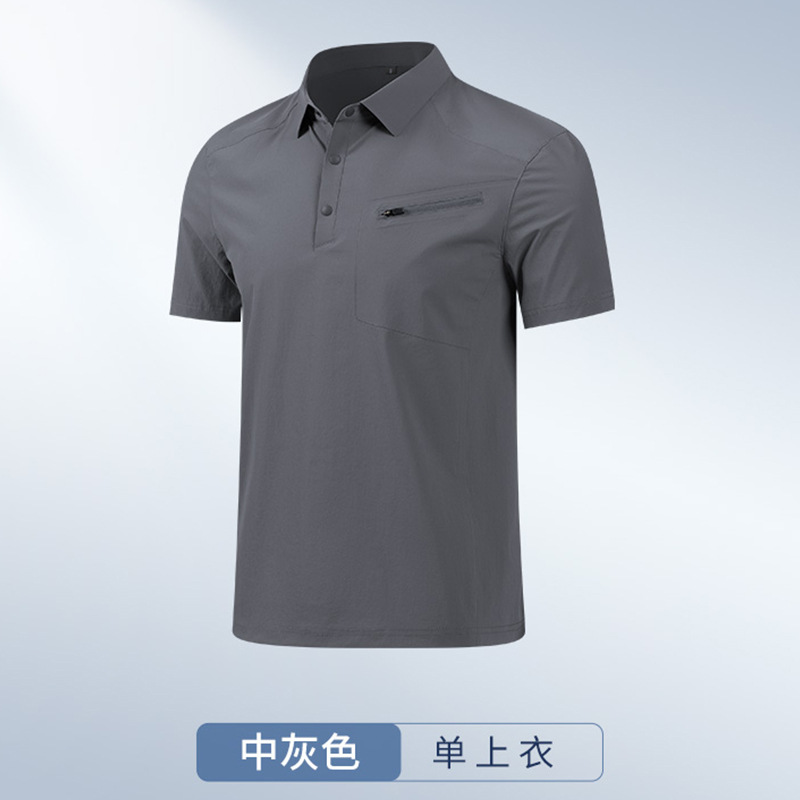 Camiseta de polo de golf de secado rápido para hombre de lujo ligero Camiseta de solapa Camiseta de polo de manga corta de gama alta deportiva Logotipo personalizado