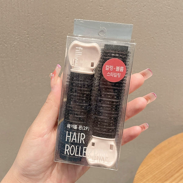 Black [Puffy Hair Clips] 2 pieces in a box (the product and box will be shipped together, not packed)