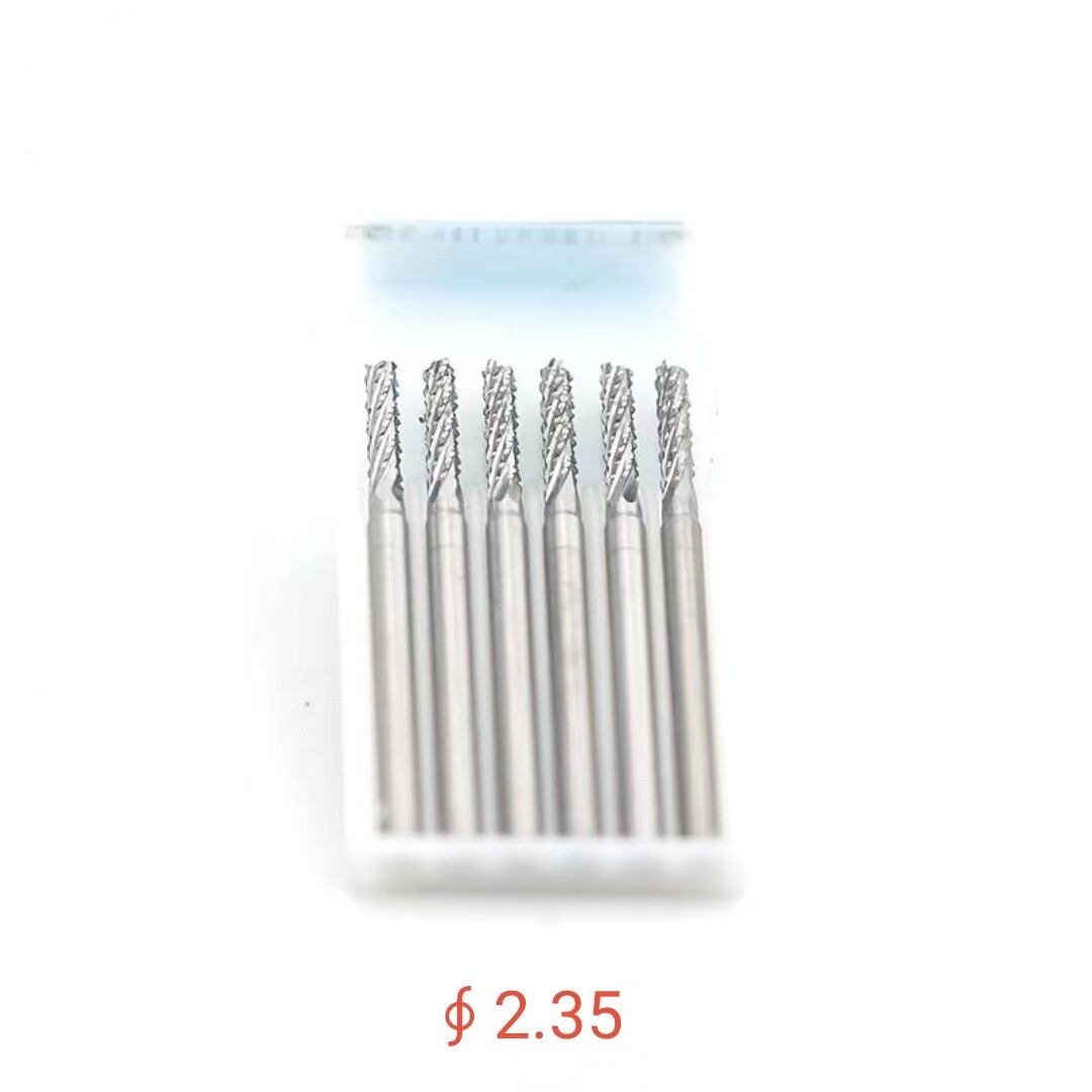 PCB铣刀 料钨钢雕刻机刀电路板开粗玉米铣刀2.35锣刀