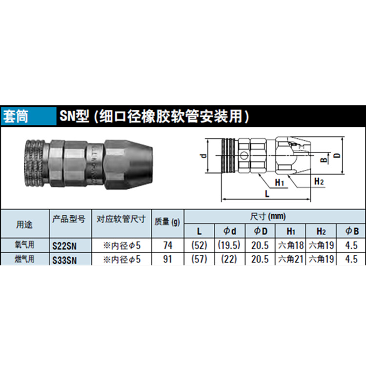 日本NITTO日东工器 小型快速接头 S22SN/S33SN 套筒 集合配管用