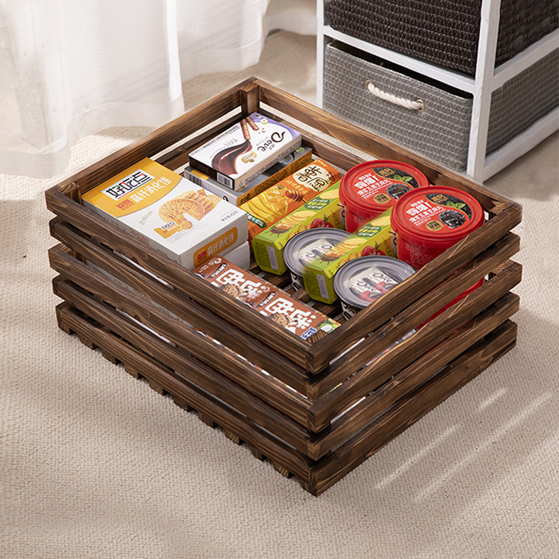 High-End Vintage Distressed Wooden Box Display Decoration Storage Basket Wooden Storage Box Wooden Crate Wooden Frame Box Storage Box