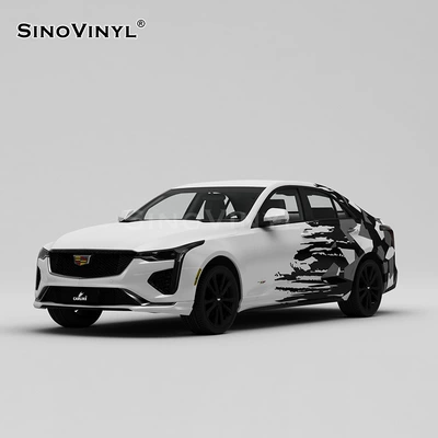 Automotive Film changing film Black and white double - 152-18m-flying-camouflage-film
