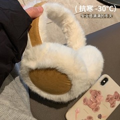 美ラードの茶色の耳カバーの女性の冬のかわいいぬいぐるみは耳を保護します。