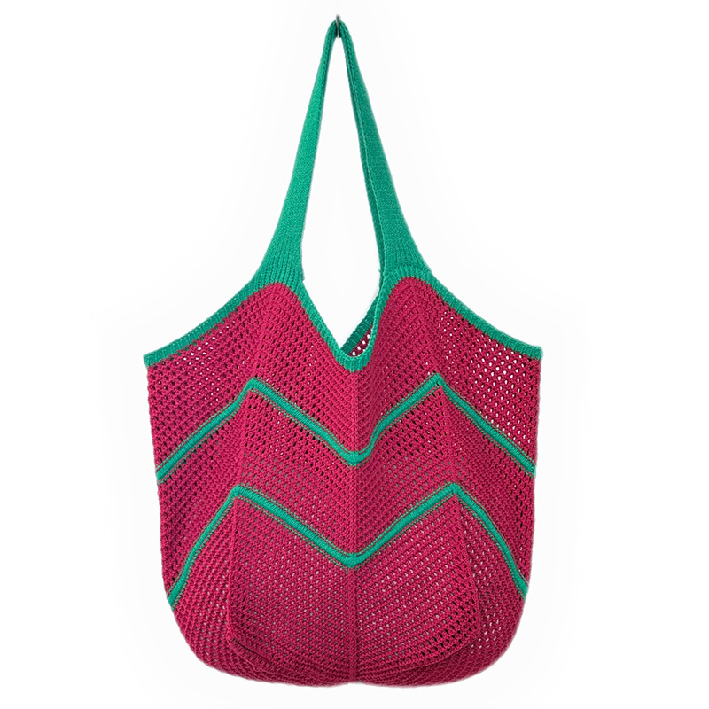Casual Large-Capacity Knitted Bag for Women 2025 New Popular Versatile Foreign Style Shoulder Bag Fashion Tote Woven Bag 5