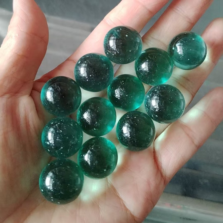 Cuentas de vidrio de 6-13 mm, transparentes, ecológicas, bolas de vidrio de 14 mm y 16 mm, blancas, negras, verdes, venta al por mayor.
