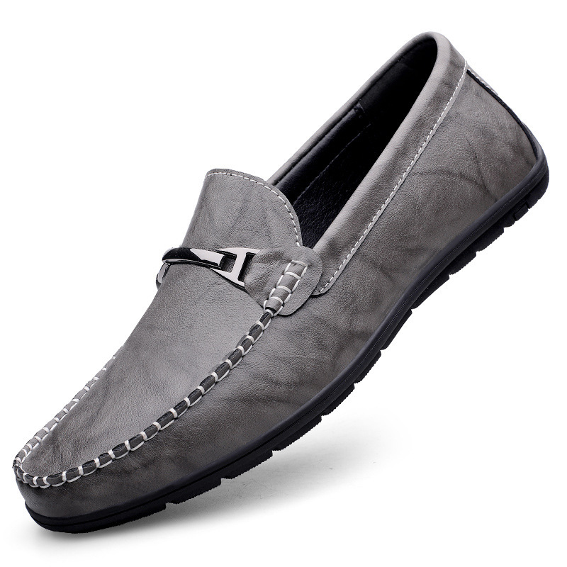 Transmisión en vivo transfronteriza venta caliente de cuero suave zapatos casuales de suela suave para hombres zapatos de costura de coche suave zapatos de cuero para hombres