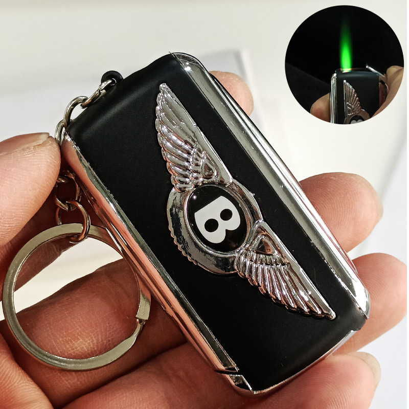 Factory Direct Sales Creative Remote Control Car Keys Fashion Personalized Gift Pendant Inflatable Windproof Lighter Cross-Border Wholesale