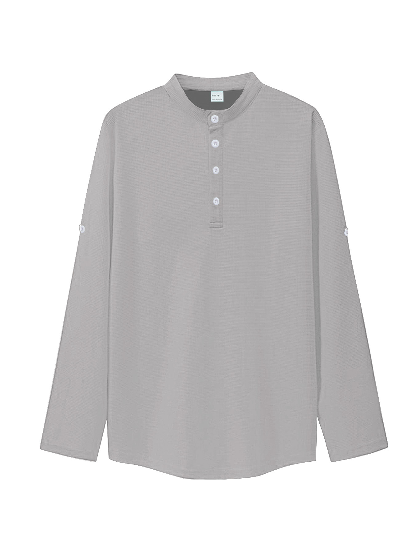 Polo de manga larga para hombre de estación independiente TK transfronteriza europea y americana, polo a cuadros con cuello alto y botones transpirables casuales de verano