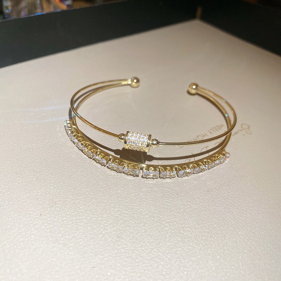 Pulsera elástica de diamantes de múltiples capas con perla artificial ins pulsera de moda exquisita pulsera de alta gama hermosa transfronteriza