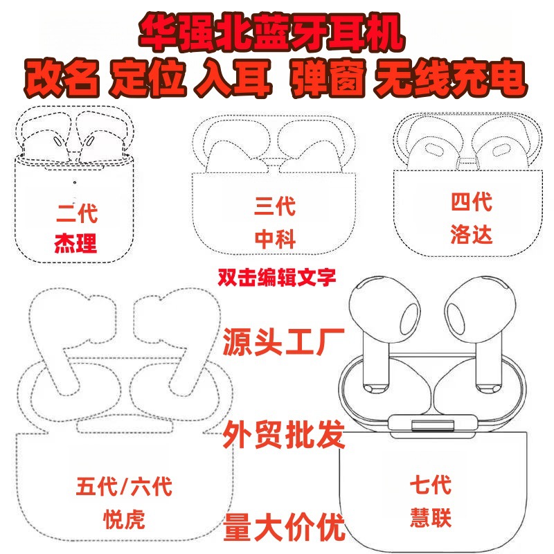 Huaqiang North 234567 Generation Jerry 6973 China Keyue Tiger 1562AE pro2 Bluetooth Headset Cross Border