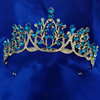 Children's tiara for princess, golden crown for bride, hair accessory