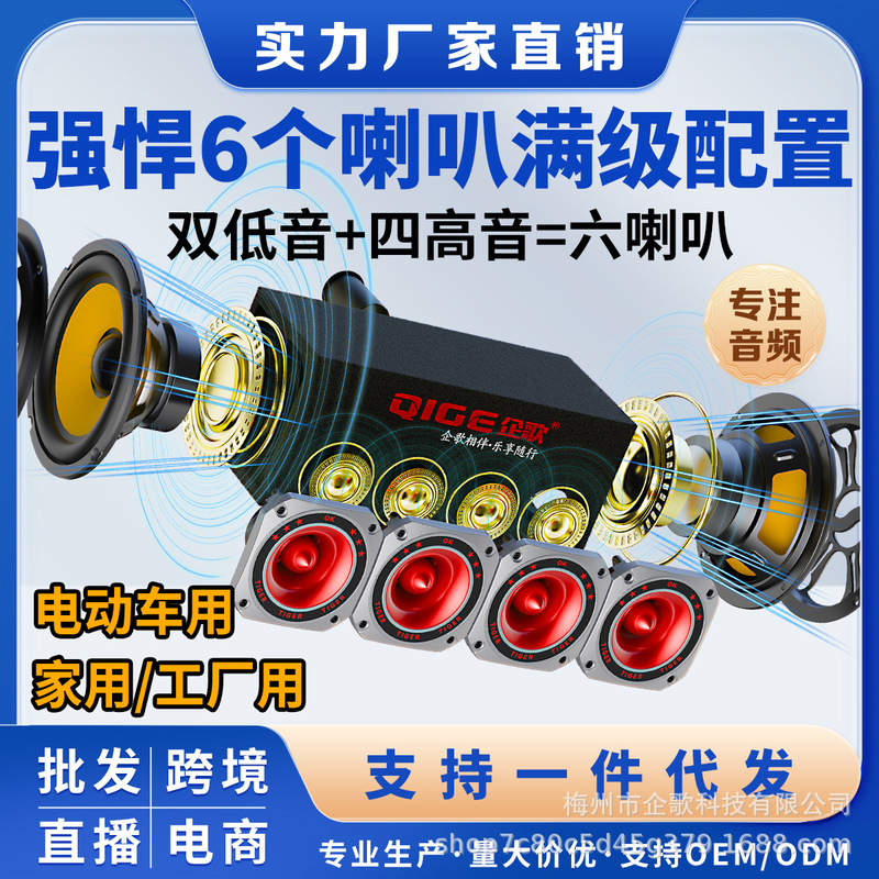 Dual Bass Car Subwoofer 12V Car Audio High Power Truck Audio 24V Bluetooth Speaker Home 220V