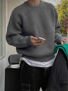 M 29941 British Style Round Neck Knit Sweater Ӣ���A�Ië��