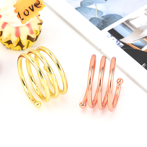Napkin storage ring metal napkin ring Western restaurant table towel napkin buckle hotel wedding spring napkin ring