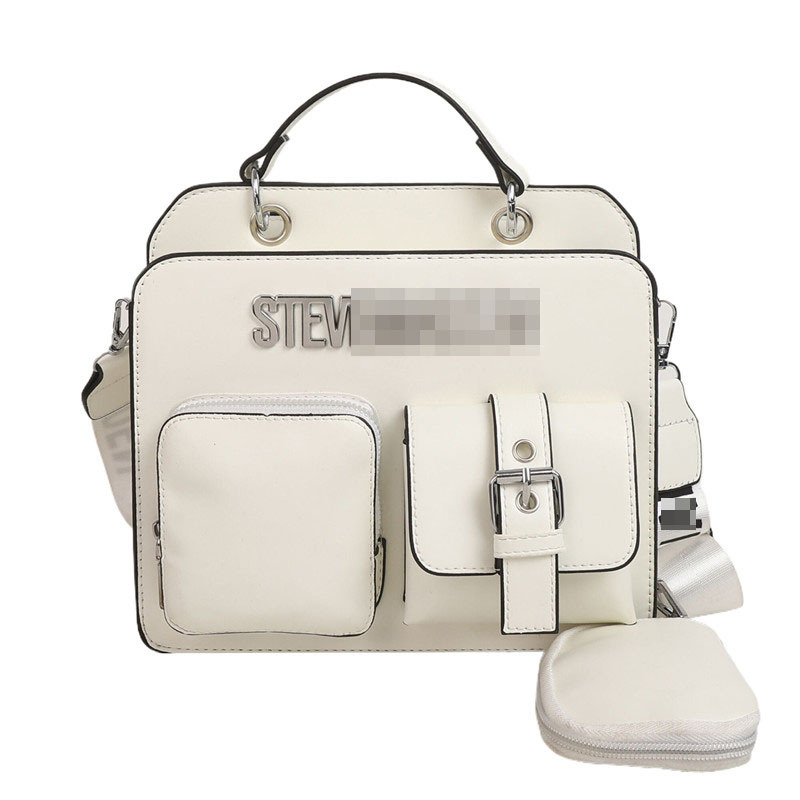 Bolso de moda de estilo europeo y americano 2025 primavera nuevo estilo simple y atmosférico bolso de letras cinturón de hombro ancho bolso de mensajero de un solo hombro